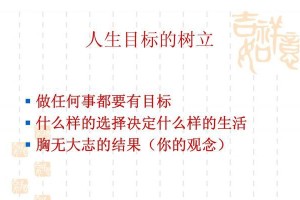 目标的力量——从小小的目标开始（小小梦想，大大世界，感悟目标的力量）
