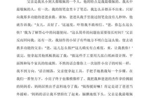 我的英雄爸爸——独自撑起一家人的坚强