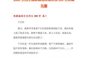 植物与我（用笔尖，见证自然奇迹）