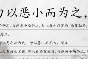 以勿以恶小而为之